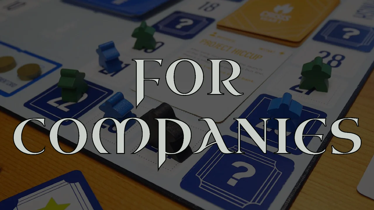 Board game for company